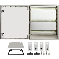 2.5 cu. ft. Electrical Box NENA 4X IP66 24x20x9 Junction Outlet Box Wall Mount Fiberglass 1-Gang with Mounting Plate by VEVOR