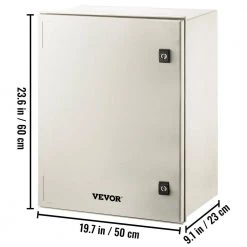 2.5 cu. ft. Electrical Box NENA 4X IP66 24x20x9 Junction Outlet Box Wall Mount Fiberglass 1-Gang with Mounting Plate by VEVOR -AC WORKS Shop gray vevor boxes brackets dqxfsblg60x50x231v0 76 1000