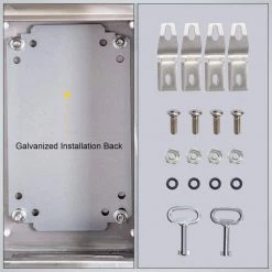 576 cu. in. Electrical Box NENA 4X IP66 Wall Mount Junction Switch Outlet Box 12x8x6 Stainless Steel Screw Cover 1-Gang by VEVOR -AC WORKS Shop gray vevor weatherproof boxes dqx304bxg12860001v0 76 1000