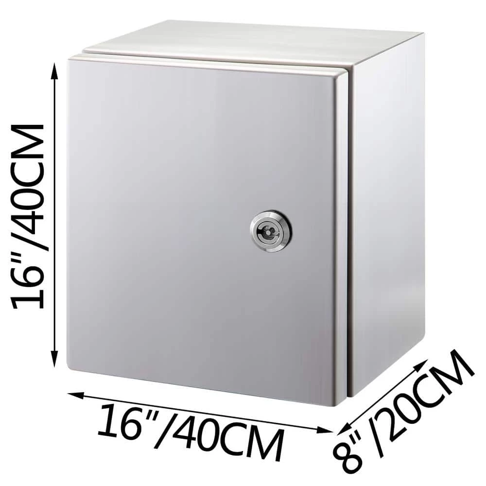 2048 cu. in. Electrical Box NENA 4X IP66 Wall Mount Junction Outlet Box 16x16x8 Stainless Steel 1-Gang 4 Knockouts by VEVOR 9 2048 cu. in. Electrical Box NENA 4X IP66 Wall Mount Junction Outlet Box 16x16x8 Stainless Steel 1-Gang 4 Knockouts by VEVOR - Image 8
