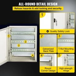 720 cu. in. Electrical Box NENA 4X IP66 Wall Mount Junction Outlet Box 12x10x6 Fiberglass 1-Gang with Mounting Plate by VEVOR -AC WORKS Shop gray vevor weatherproof boxes dqxfsblg30x25x141v0 44 1000