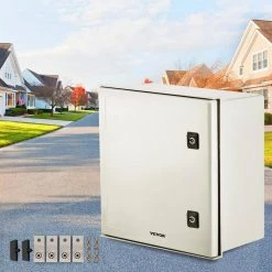 2048 cu. in. Electrical Box NENA 4X IP66 16x16x8 Junction Outlet Box Wall Mount Fiberglass 1-Gang with Mounting Plate by VEVOR 17 2048 cu. in. Electrical Box NENA 4X IP66 16x16x8 Junction Outlet Box Wall Mount Fiberglass 1-Gang with Mounting Plate by VEVOR -AC WORKS Shop gray vevor weatherproof boxes dqxfsblg40x40x201v0 31 1000