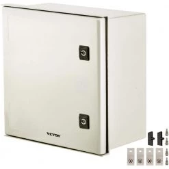 2048 cu. in. Electrical Box NENA 4X IP66 16x16x8 Junction Outlet Box Wall Mount Fiberglass 1-Gang with Mounting Plate by VEVOR