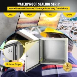 Electrical Box 20 in. x 20 in. x 6 in. NEMA 4X Steel Enclosure IP66 Waterproof & Dustproof Electrical Junction Box, Gray by VEVOR -AC WORKS Shop gray vevor weatherproof boxes dqxjstcfs50x50x15v0 1f 1000