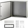 Electrical Box 24 in. x 24 in. x 8 in. NEMA 4X Steel Enclosure Waterproof Electrical Junction Box With Mounting Plate by VEVOR