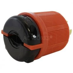 NEMA L16-30P 3-Phase 30A 480-Volt 4-Prong Locking Male Plug with UL, C-UL Approval by AC WORKS -AC WORKS Shop orange ac works electrical plugs connectors asl1630p 44 1000