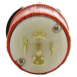 NEMA 20 Amp 3-Phase 120/208-Volt 3PY 5-Wire Locking Male Plug with UL C-UL Approval by AC WORKS -AC WORKS Shop orange ac works electrical plugs connectors asl2120p 4f 1000