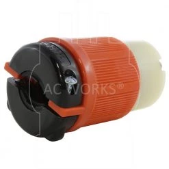 NEMA 30 Amp 3-Phase 120/208-Volt 3PY 5-Wire Locking Female Connector with UL C-UL Approval by AC WORKS -AC WORKS Shop orange ac works electrical plugs connectors asl2130r 1f 1000
