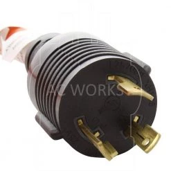 25 ft.  L5-30P 30 Amp 3-Prong Generator Locking Plug to Household Tri-Outlets Extension Cord by AC WORKS -AC WORKS Shop orange ac works general purpose cords l530w515 025e 4f 1000