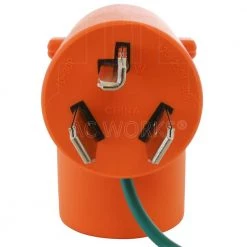 Dryer Adapter 3-Prong 30 Amp Dryer Plug to 4-Prong Dryer Female Connector Adapter by AC WORKS -AC WORKS Shop orange ac works plug adapters ad10301430 4f 1000