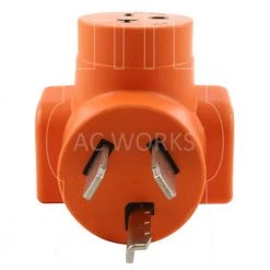 30 Amp 3-Prong 10-30P Dryer Plug to 6-20R 20 Amp 250-Volt HVAC/Power Tools Adapter by AC WORKS -AC WORKS Shop orange ac works plug adapters ad1030620 4f 1000