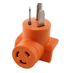 30 Amp 3-Prong 10-30P Dryer Plug to L6-30R 30 Amp 250-Volt Locking Female Adapter by AC WORKS