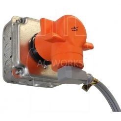 NEMA 6-20R 15 Amp/20 Amp 250-Volt T-Blade Connector to NEMA 10p-50p 50 Amp 3-Prong Plug by AC WORKS -AC WORKS Shop orange ac works plug adapters ad1050620 fa 1000