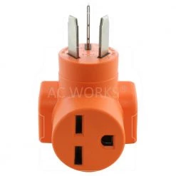 NEMA 10-50P 50 Amp 3-prong Plug to NEMA 6-30R 30 Amp 250-Volt Commercial HVAC by AC WORKS -AC WORKS Shop orange ac works plug adapters ad1050630 44 1000