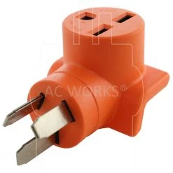NEMA 10-50P 50 Amp 3-prong Plug to NEMA 6-30R 30 Amp 250-Volt Commercial HVAC by AC WORKS -AC WORKS Shop orange ac works plug adapters ad1050630 4f 1000