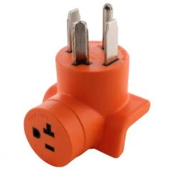 Dryer Outlet Adapter 4-Prong Dryer 14-30P Plug to Household 15/20 Amp 125-Volt T Blade Female Connector by AC WORKS