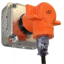 Dryer Outlet Adapter, 4-Prong Dryer 14-30P Plug to 15/20-Amp 250-Volt NEMA 6-20R HVAC/ Power Tools Adapter by AC WORKS -AC WORKS Shop orange ac works plug adapters ad1430620 31 1000