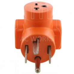 Dryer Outlet Adapter, 4-Prong Dryer 14-30P Plug to 15/20-Amp 250-Volt NEMA 6-20R HVAC/ Power Tools Adapter by AC WORKS -AC WORKS Shop orange ac works plug adapters ad1430620 4f 1000