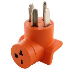 Dryer Outlet Adapter, 4-Prong Dryer 14-30P Plug to 15/20-Amp 250-Volt NEMA 6-20R HVAC/ Power Tools Adapter by AC WORKS
