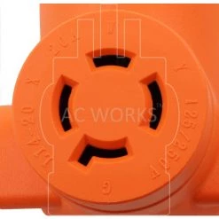 Dryer Outlet Adapter 4-Prong Dryer 14-30P Plug to 4-Prong 20 Amp Locking L14-20R Adapter by AC WORKS 12 Dryer Outlet Adapter 4-Prong Dryer 14-30P Plug to 4-Prong 20 Amp Locking L14-20R Adapter by AC WORKS -AC WORKS Shop orange ac works plug adapters ad1430l1420 1f 1000
