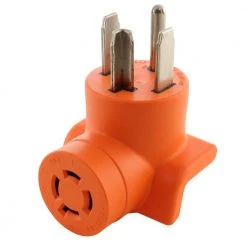 Dryer Outlet Adapter 4-Prong Dryer 14-30P Plug to 4-Prong 20 Amp Locking L14-20R Adapter by AC WORKS