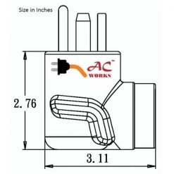 Dryer Outlet Adapter 4-Prong Dryer 14-30P Plug to 4-Prong Locking 30 Amp 125/250 L14-30R Adapter by AC WORKS 13 Dryer Outlet Adapter 4-Prong Dryer 14-30P Plug to 4-Prong Locking 30 Amp 125/250 L14-30R Adapter by AC WORKS -AC WORKS Shop orange ac works plug adapters ad1430l1430 44 1000