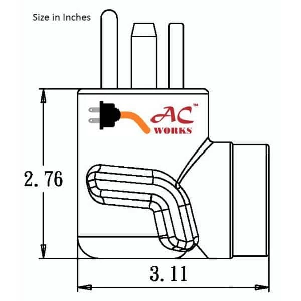 Dryer Outlet Adapter 4-Prong Dryer 14-30P Plug to 4-Prong Locking 30 Amp 125/250 L14-30R Adapter by AC WORKS 7 Dryer Outlet Adapter 4-Prong Dryer 14-30P Plug to 4-Prong Locking 30 Amp 125/250 L14-30R Adapter by AC WORKS - Image 5