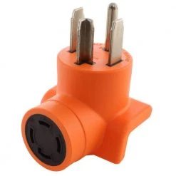 Dryer Outlet Adapter 4-Prong Dryer 14-30P Plug to 4-Prong Locking 30 Amp 125/250 L14-30R Adapter by AC WORKS