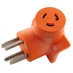 Industrial L6-20R 20 Amp 250-Volt Locking Female Connector to 4-Prong Dryer 14-30P Plug by AC WORKS