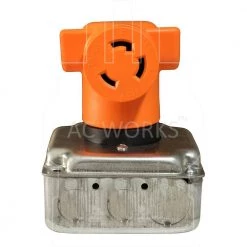 Industrial L6-30R 30 Amp 250-Volt Locking Female Connector to 4-Prong Dryer 14-30P Plug Adapter by AC WORKS 15 Industrial L6-30R 30 Amp 250-Volt Locking Female Connector to 4-Prong Dryer 14-30P Plug Adapter by AC WORKS -AC WORKS Shop orange ac works plug adapters ad1430l630 31 1000