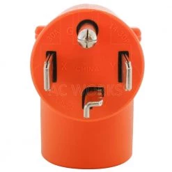 Industrial L6-30R 30 Amp 250-Volt Locking Female Connector to 4-Prong Dryer 14-30P Plug Adapter by AC WORKS 11 Industrial L6-30R 30 Amp 250-Volt Locking Female Connector to 4-Prong Dryer 14-30P Plug Adapter by AC WORKS -AC WORKS Shop orange ac works plug adapters ad1430l630 4f 1000