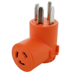 Industrial L6-30R 30 Amp 250-Volt Locking Female Connector to 4-Prong Dryer 14-30P Plug Adapter by AC WORKS