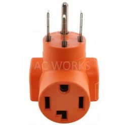 Range/Generator Outlet to 4-Prong Dryer Adapter and 4-Prong 14-50P Plug to 30 Amp 4-Prong Dryer 14-30R Adapter by AC WORKS 11 Range/Generator Outlet to 4-Prong Dryer Adapter and 4-Prong 14-50P Plug to 30 Amp 4-Prong Dryer 14-30R Adapter by AC WORKS -AC WORKS Shop orange ac works plug adapters ad14501430 1f 1000