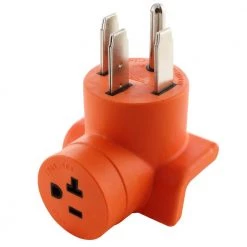 Plug Adapter NEMA 14-50P 50 Amp Range/RV/Generator Outlet to Household 15/20 Amp 125-Volt T-Blade Female Connector by AC WORKS