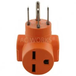 50 Amp 14-50 4-Prong Range/ Generator Plug to 6-30R 30 Amp 250-Volt Commercial HVAC Female Adapter by AC WORKS -AC WORKS Shop orange ac works plug adapters ad1450630 44 1000