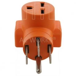 50 Amp 14-50 4-Prong Range/ Generator Plug to 6-30R 30 Amp 250-Volt Commercial HVAC Female Adapter by AC WORKS -AC WORKS Shop orange ac works plug adapters ad1450630 4f 1000