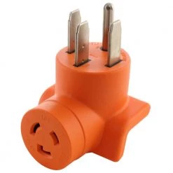 Locking Adapter 14-50P 50 Amp 125-Volt/250-Volt Range/RV/Generator Plug to L6-20R 20 Amp 250-Volt Connector by AC WORKS