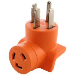 Locking Adapter Generator/ RV/ Range 14-50P Plug to L6-30R 3-Prong 30 Amp 250-Volt Locking Female Adapter by AC WORKS