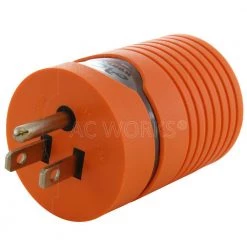 Locking Adapter Household 15 Amp 5-15P Plug to Locking 15 Amp L5-15R Female Connector by AC WORKS 12 Locking Adapter Household 15 Amp 5-15P Plug to Locking 15 Amp L5-15R Female Connector by AC WORKS -AC WORKS Shop orange ac works plug adapters ad515l515 44 1000