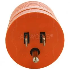 Locking Adapter Household 15 Amp 5-15P Plug to Locking 15 Amp L5-15R Female Connector by AC WORKS 10 Locking Adapter Household 15 Amp 5-15P Plug to Locking 15 Amp L5-15R Female Connector by AC WORKS -AC WORKS Shop orange ac works plug adapters ad515l515 4f 1000