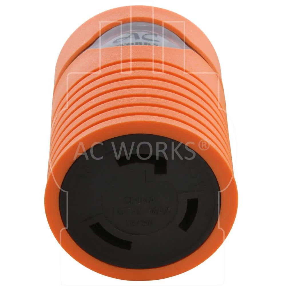 RV/Marine/Industrial Locking Adapter Regular Household 15 Amp Plug to Locking L5-30R 30 Amp 125-Volt Female Connector by AC WORKS 6 RV/Marine/Industrial Locking Adapter Regular Household 15 Amp Plug to Locking L5-30R 30 Amp 125-Volt Female Connector by AC WORKS - Image 4