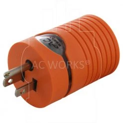 RV/Marine/Industrial Locking Adapter Regular Household 15 Amp Plug to Locking L5-30R 30 Amp 125-Volt Female Connector by AC WORKS 12 RV/Marine/Industrial Locking Adapter Regular Household 15 Amp Plug to Locking L5-30R 30 Amp 125-Volt Female Connector by AC WORKS -AC WORKS Shop orange ac works plug adapters ad515l530 44 1000