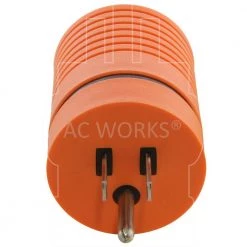 RV/Marine/Industrial Locking Adapter Regular Household 15 Amp Plug to Locking L5-30R 30 Amp 125-Volt Female Connector by AC WORKS 10 RV/Marine/Industrial Locking Adapter Regular Household 15 Amp Plug to Locking L5-30R 30 Amp 125-Volt Female Connector by AC WORKS -AC WORKS Shop orange ac works plug adapters ad515l530 4f 1000