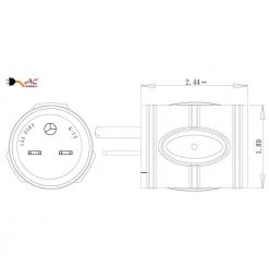 Adapter NEMA 6-15P 15 Amp 250-Volt Male Plug to Locking Female L6-15R 15 Amp Connector by AC WORKS -AC WORKS Shop orange ac works plug adapters ad615l615 d 44 1000