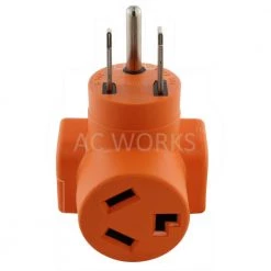 50 Amp Welder Outlet 6-50 Plug to 30 Amp 250-Volt 3-Prong Dryer 10-30 Dryer Adapter by AC WORKS -AC WORKS Shop orange ac works plug adapters ad6501030 44 1000