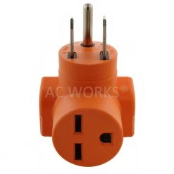 50-Amp to 30 Amp 250-Volt (6-50) Welder Plug (6-30) Commercial HVAC Female Adapter by AC WORKS -AC WORKS Shop orange ac works plug adapters ad650630 44 1000