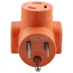 AC Connectors Welder 6-50P Plug to L6-30R 3-Prong 30 Amp 250-Volt Locking Female Adapter by AC WORKS 10 AC Connectors Welder 6-50P Plug to L6-30R 3-Prong 30 Amp 250-Volt Locking Female Adapter by AC WORKS -AC WORKS Shop orange ac works plug adapters ad650l630 4f 1000