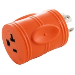 Locking Adapter L14-20P 20 Amp 125/250-Volt 4-Prong Male Plug To 5-15/20R Regular Household 15/20 Amp Female Connector by AC WORKS