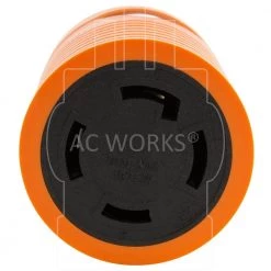 Locking Adapter 20 Amp 4-Prong L14-20P Locking Plug To L14-30R 30 Amp 4-Prong Locking Female Connector by AC WORKS 17 Locking Adapter 20 Amp 4-Prong L14-20P Locking Plug To L14-30R 30 Amp 4-Prong Locking Female Connector by AC WORKS -AC WORKS Shop orange ac works plug adapters adl1420l1430 1f 1000