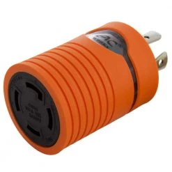 Locking Adapter 20 Amp 4-Prong L14-20P Locking Plug To L14-30R 30 Amp 4-Prong Locking Female Connector by AC WORKS